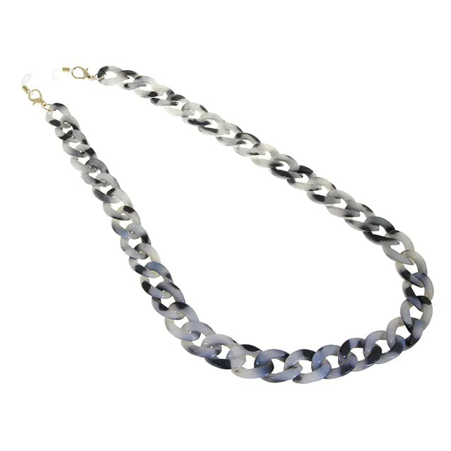 Glasses Chain Flat Chunky GX1055 Grey Tortoiseshell