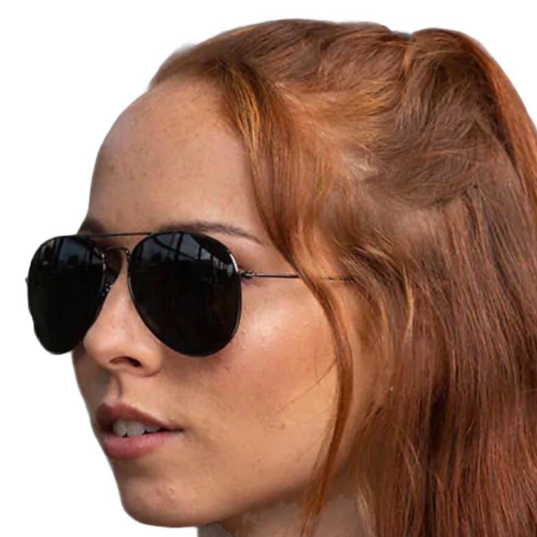 GoodLookers Reading Sunglasses Ace Gun Metal GL2255SGUN on female model side