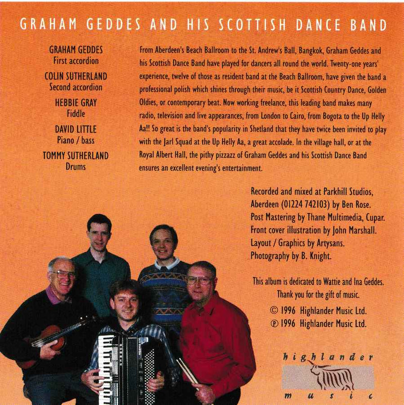 Graham Geddes & His Scottish Dance Band - Let's Meet Again CD booklet inside