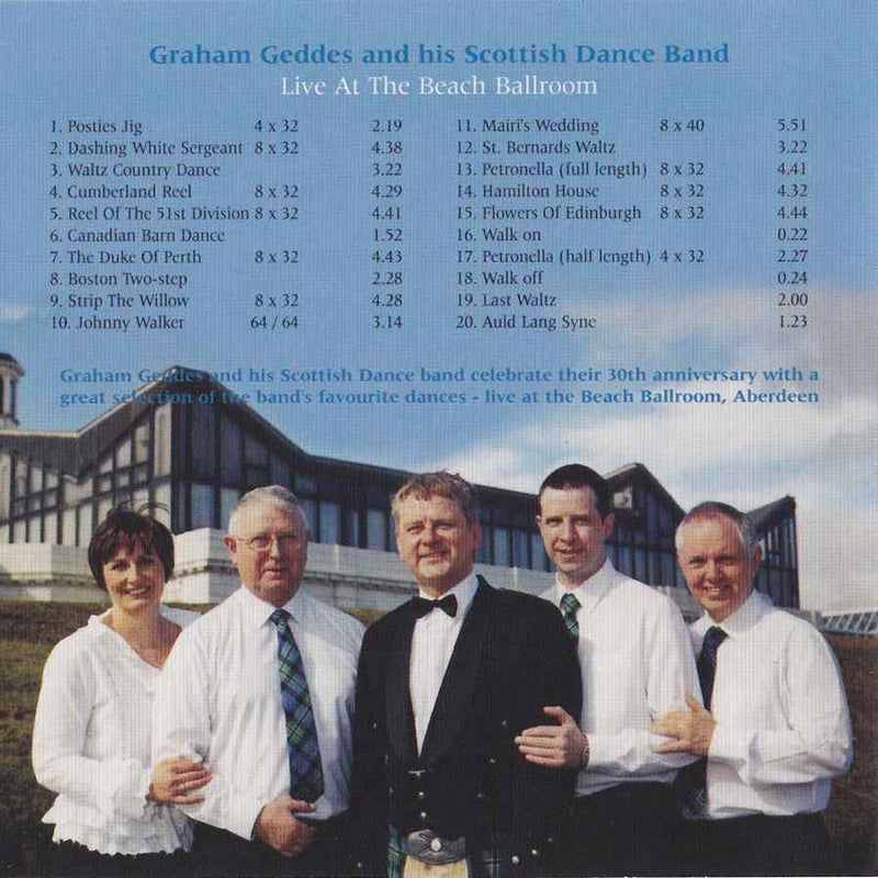 Graham Geddes & His Scottish Dance Band - Live At The Beach Ballroom CD booklet back