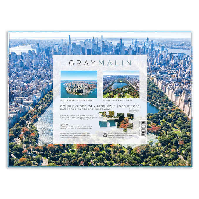 Gray Malin New York City Double-Sided 500 Piece Jigsaw Puzzle box back