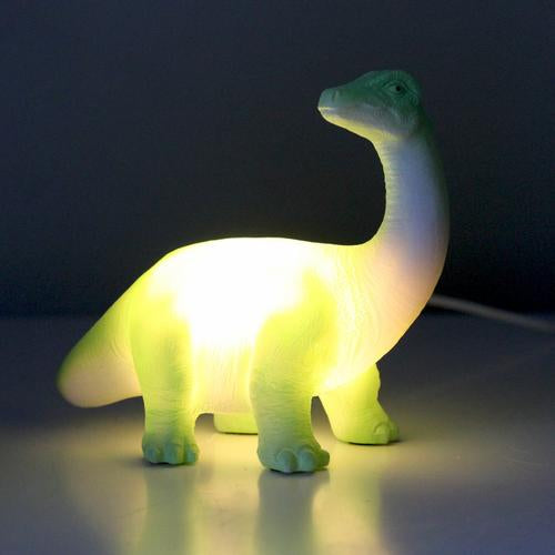 Green Diplodocus Mini LED Lamp side lit