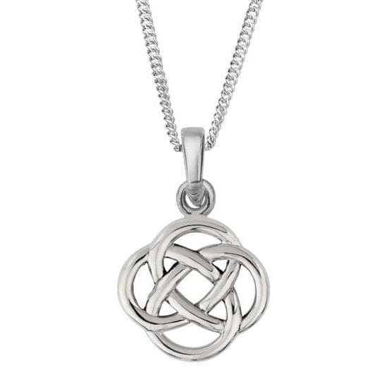 Hamilton & Young Fiona Celtic Knotwork Round Silver Pendant Necklace HY0886 main