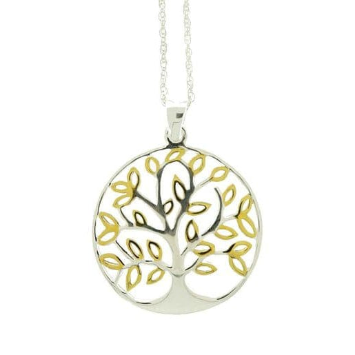 Hamilton & Young Sterling Silver & Gold Plated Tree of Life Pendant Necklace HY1906 main