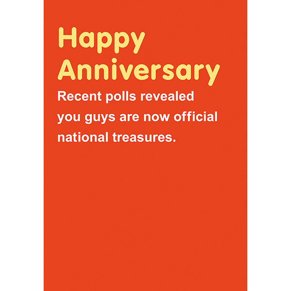 Happy Anniversary National Treasures Card SN27