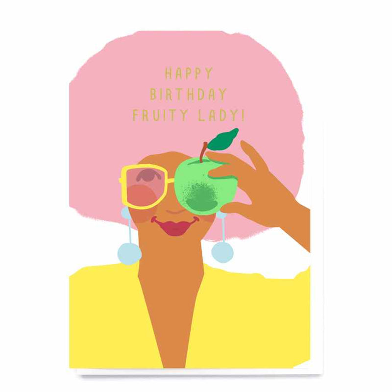 Happy Birthday Fruity Lady Card CE006