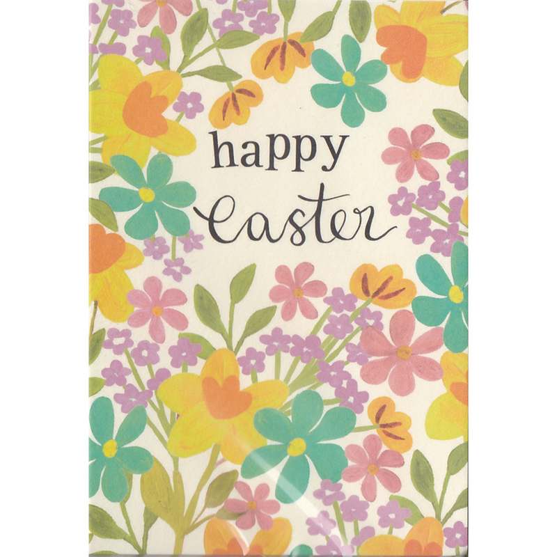 Happy Easter Cards Pack of 10 - Flowers