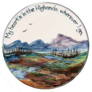 My Heart's in the Highlands Small Round Stand
