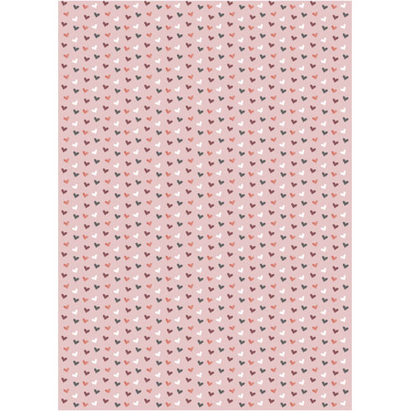 Hearts on Pink Gift Wrap GW91