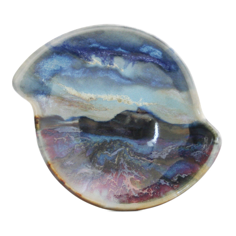 Highland Stoneware Ceramic Quaich Dark Sunset 0522DSS front 3