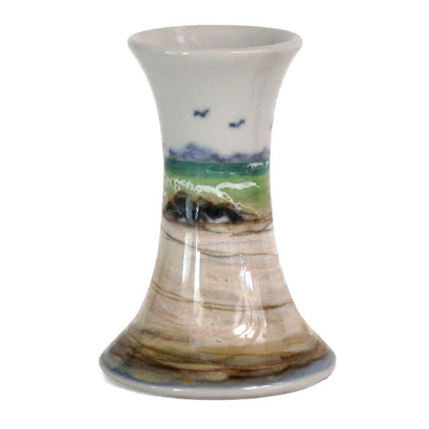 Highland Stoneware Seascape Bud Vase front
