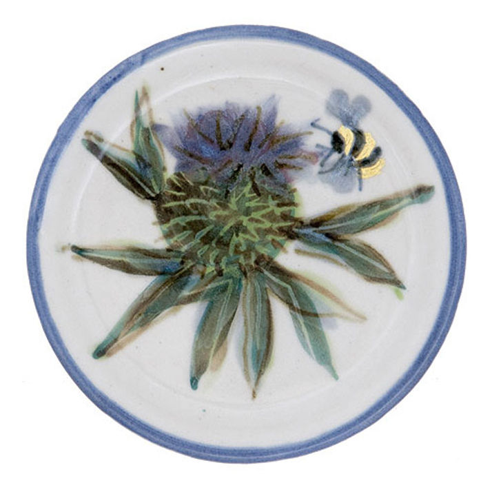 Highland Stoneware Thistle Coaster 0521TH front