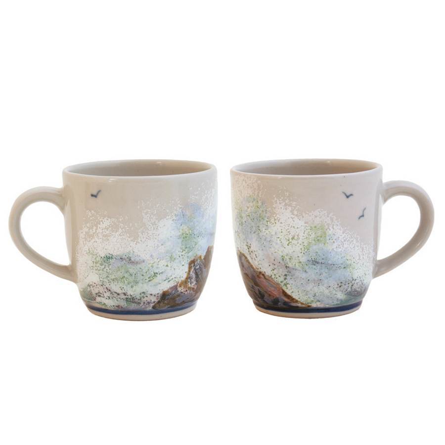 Highland Stoneware Coast Mug front and back