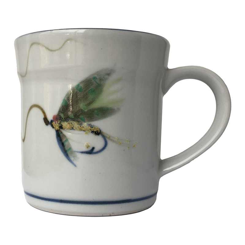Highland Stoneware Fishing Fly Pint Mug front