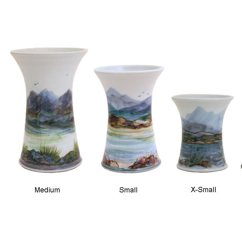 Highland Stoneware Landscape Cylinder Vase size chart