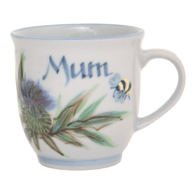 Highland Stoneware Mum Mug 425 Thistle & Bumblebee