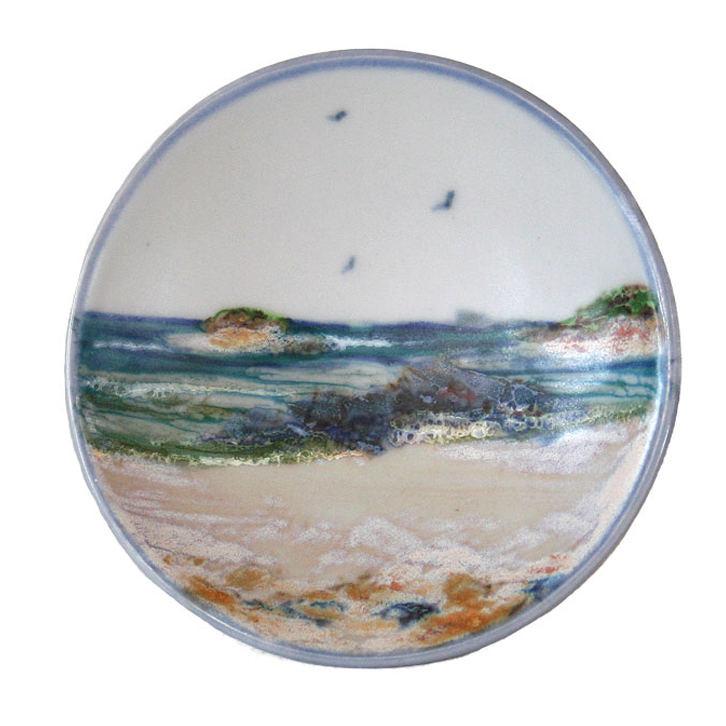 Highland Stoneware Seascape Geo Dish Small 0523SS front