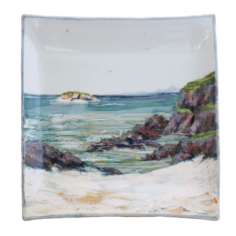 Highland Stoneware Seascape Square Plate Extra Large