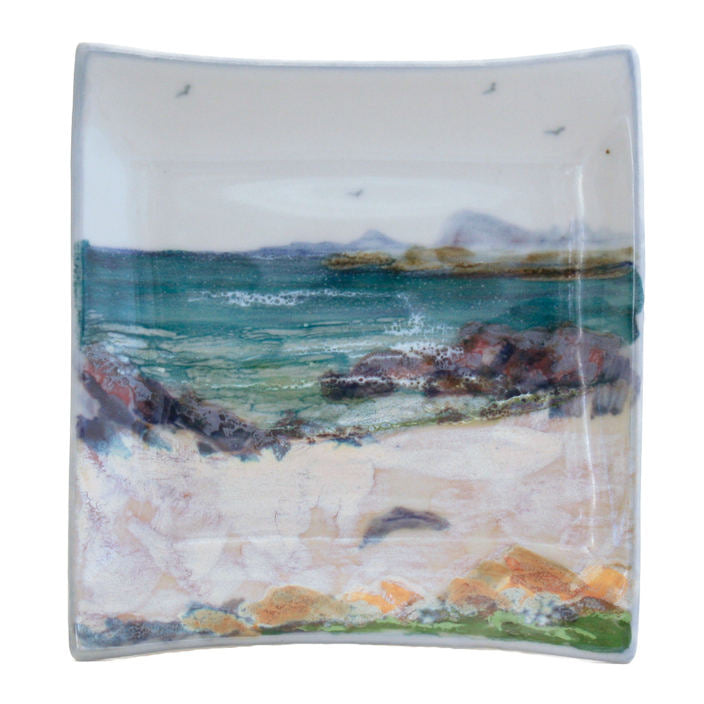 Highland Stoneware Seascape Square Plate Medium