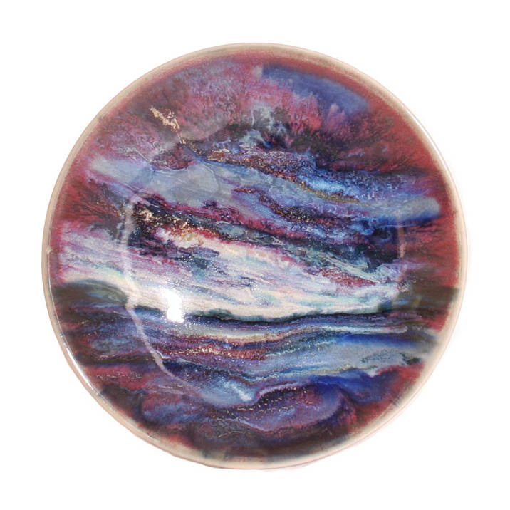 Highland Stoneware Sunset Medium Geo Dish 0524DSS