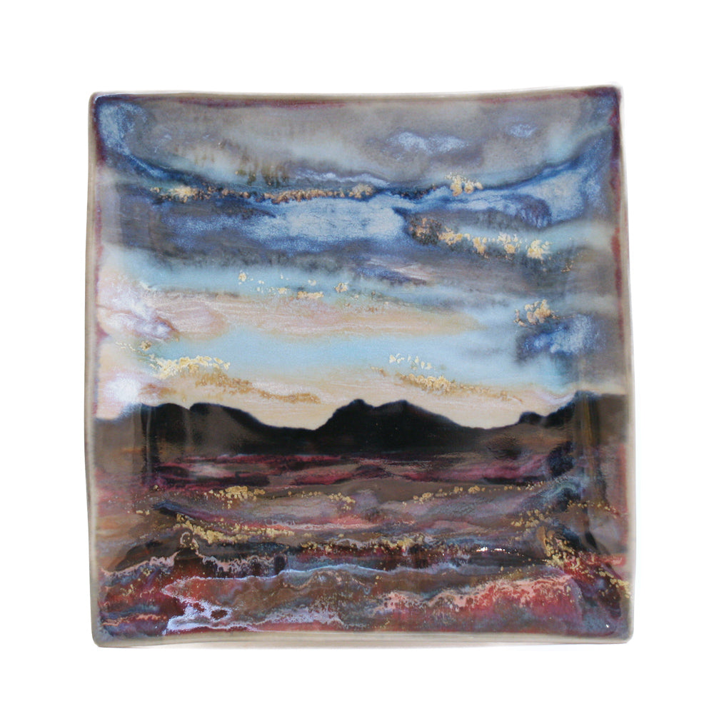 Highland Stoneware Sunset Medium Square Plate 1711DSS