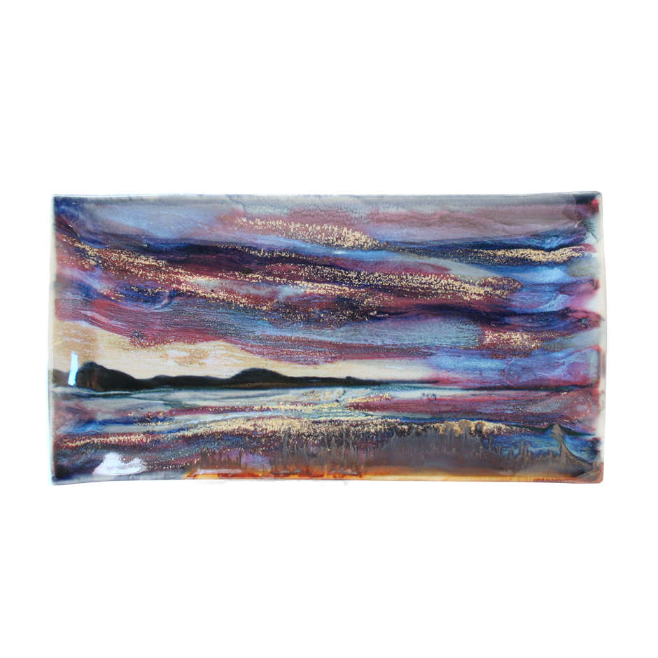 Highland Stoneware Sunset Rectangle Plate 34 cm