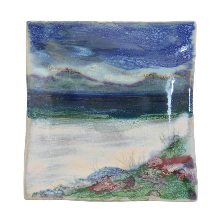 Highland Stoneware Sunset Square Plate Medium 1711DSS