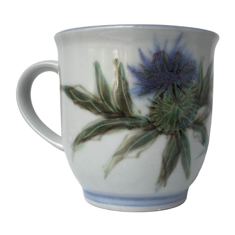 Highland Stoneware Thistle Mum Mug back