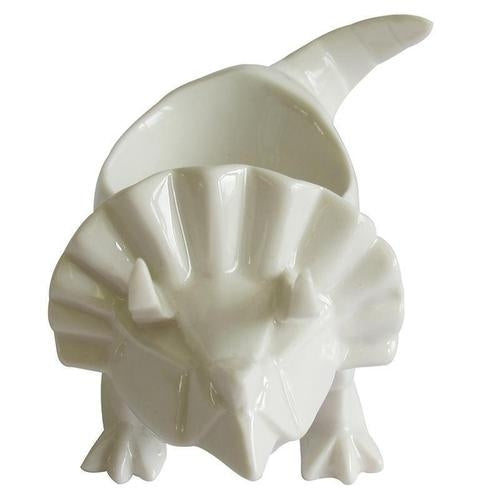 House Of Disaster Dinosaur Egg Cup White Triceratops DINEGGWH front