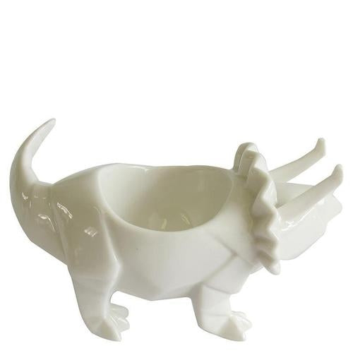 House Of Disaster Dinosaur Egg Cup White Triceratops DINEGGWH side