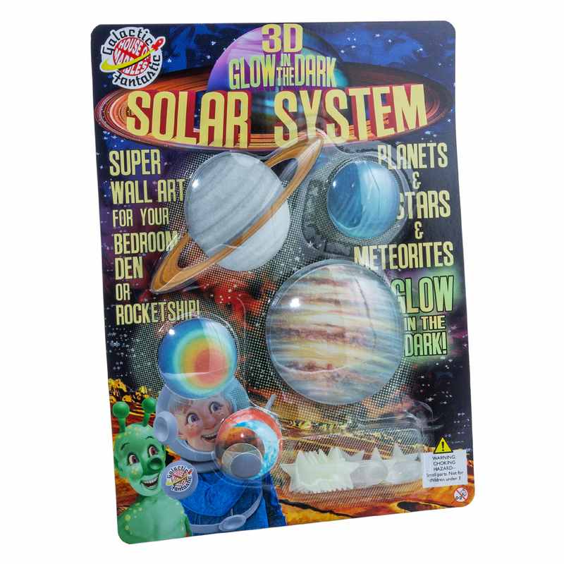 House Of Marbles 3D Glow in the Dark Solar System Wall Art Kit 212912