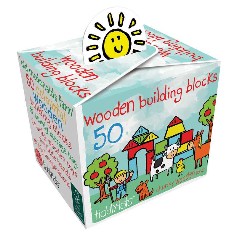 House Of Marbles Wooden Farm Blocks 50pc 213281 main