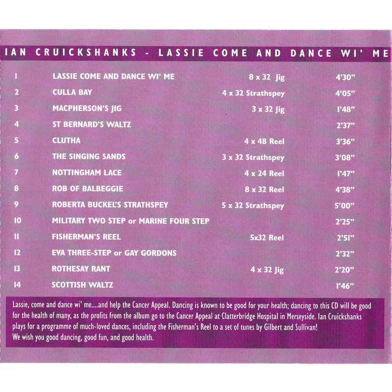 Ian Cruickshanks and His Band - Lassie Come And Dance Wi Me CD track list