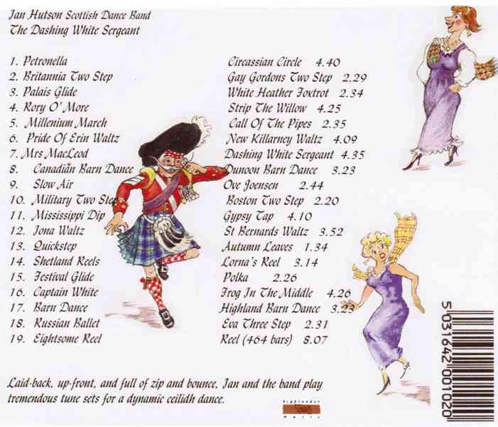 Ian Hutson Scottish Dance Band Dashing White Sergeant HRMCD101 CD track list