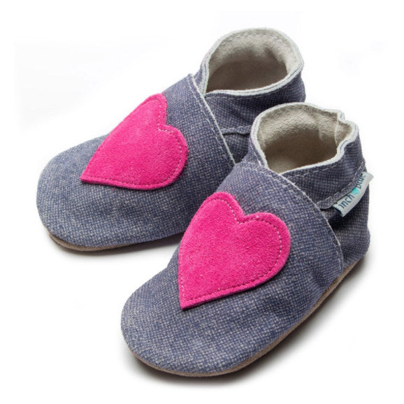 Inch Blue Baby Booties Love Denim side