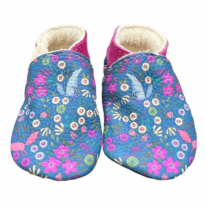 Inch Blue Baby Booties Meadow Fox 3984 front