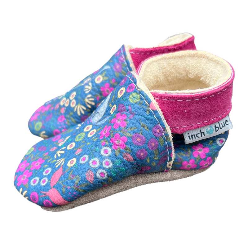Inch Blue Baby Booties Meadow Fox 3984 pair side