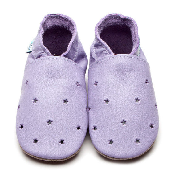 Inch Blue Baby Booties Milky Way Lilac front