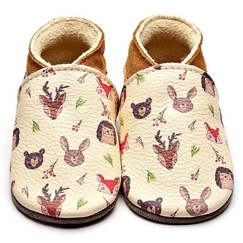Inch Blue Baby Booties Woodland 3639 front