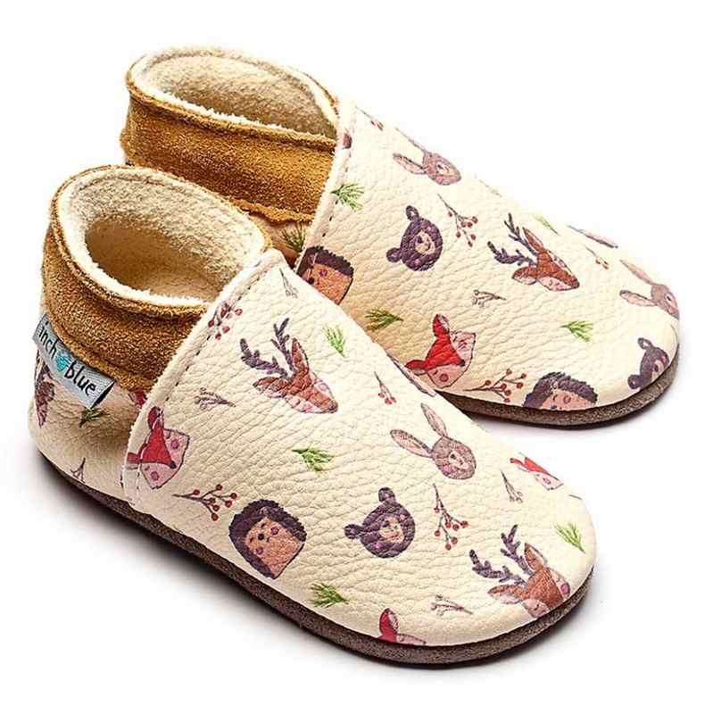 Inch Blue Baby Booties Woodland 3639 side