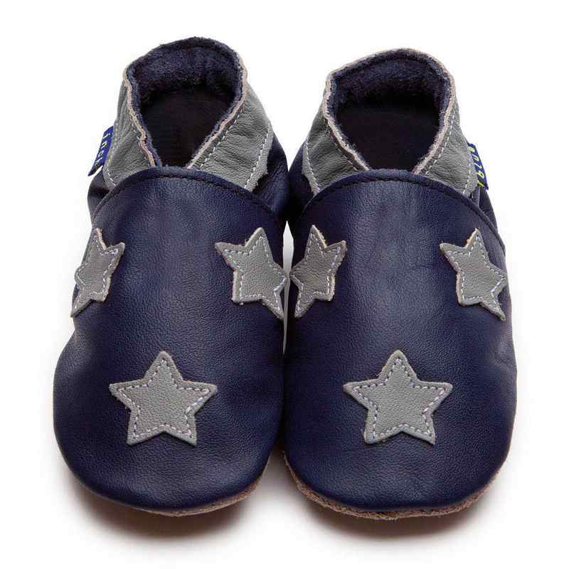 Inch Blue Leather Baby Booties Stardom Navy 2179