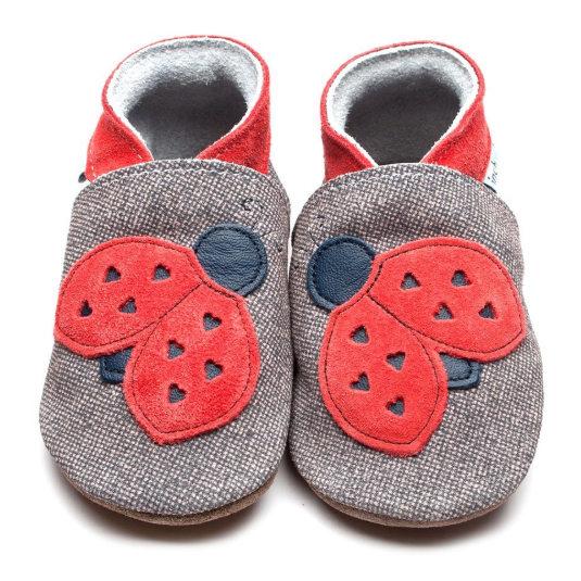 Inch Blue Baby Booties Ladybird Denim Shoe