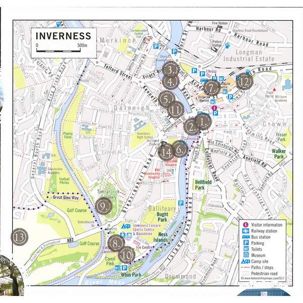 Inverness Outlander Map detail