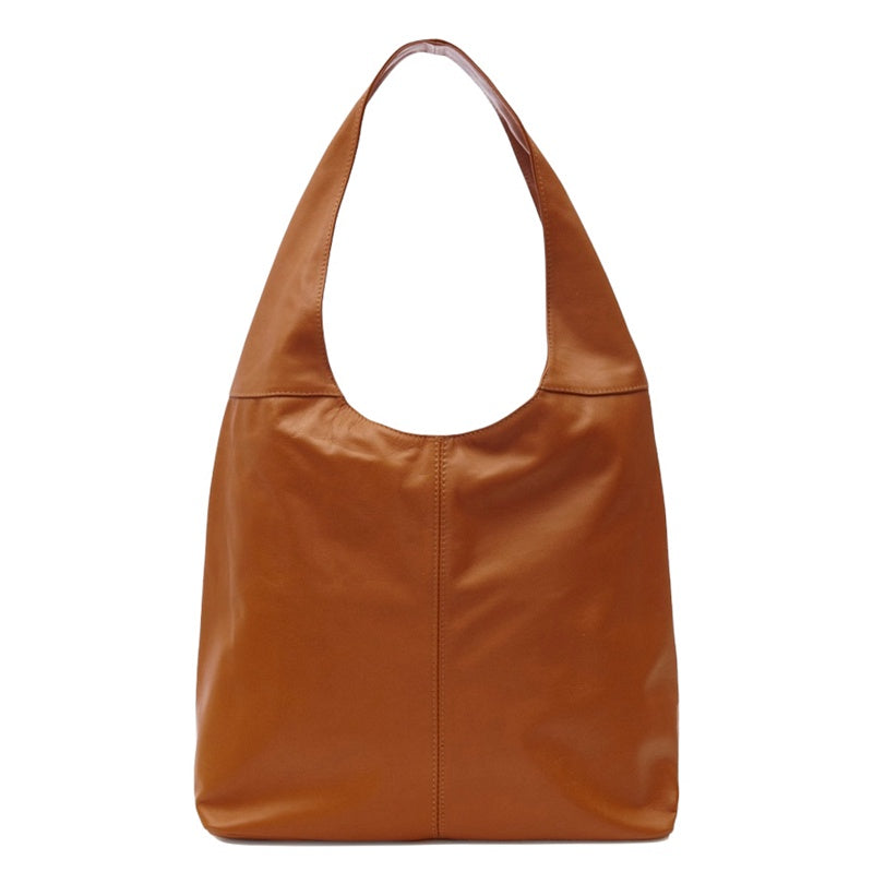 Italian Leather Bella Bag Tan PL259 front