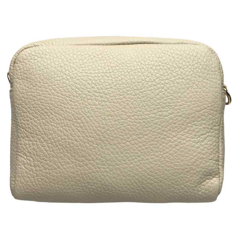 Italian Leather Box Bag Cream back