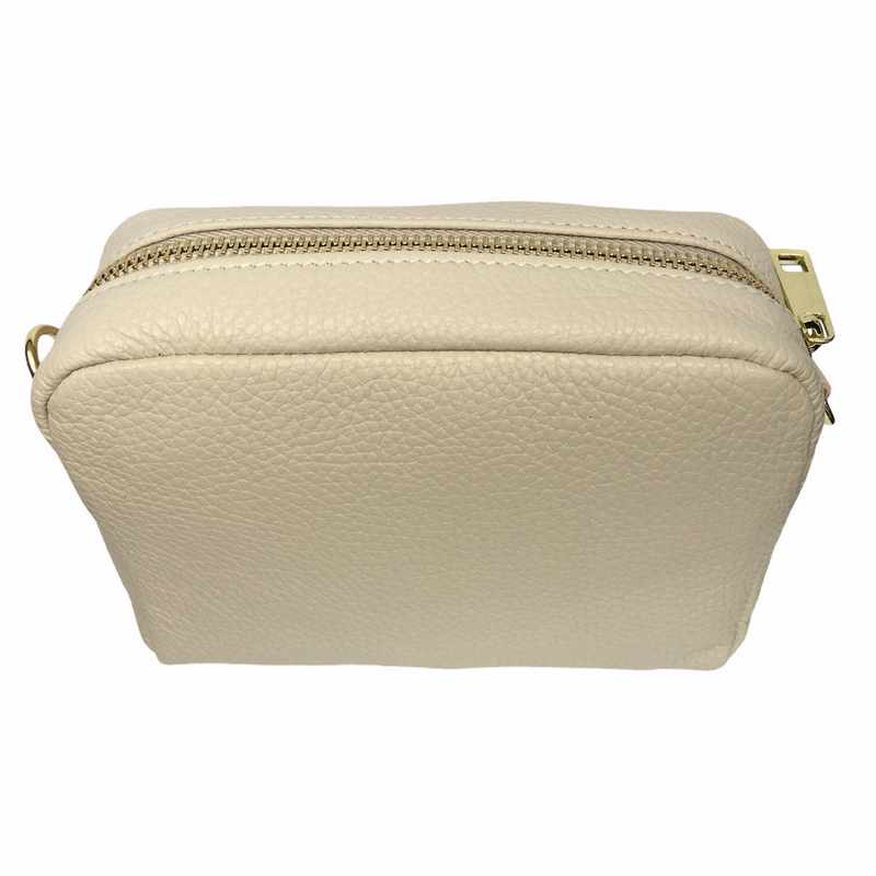 Italian Leather Box Bag Cream main