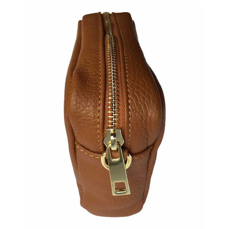 Italian Leather Box Bag Tan side
