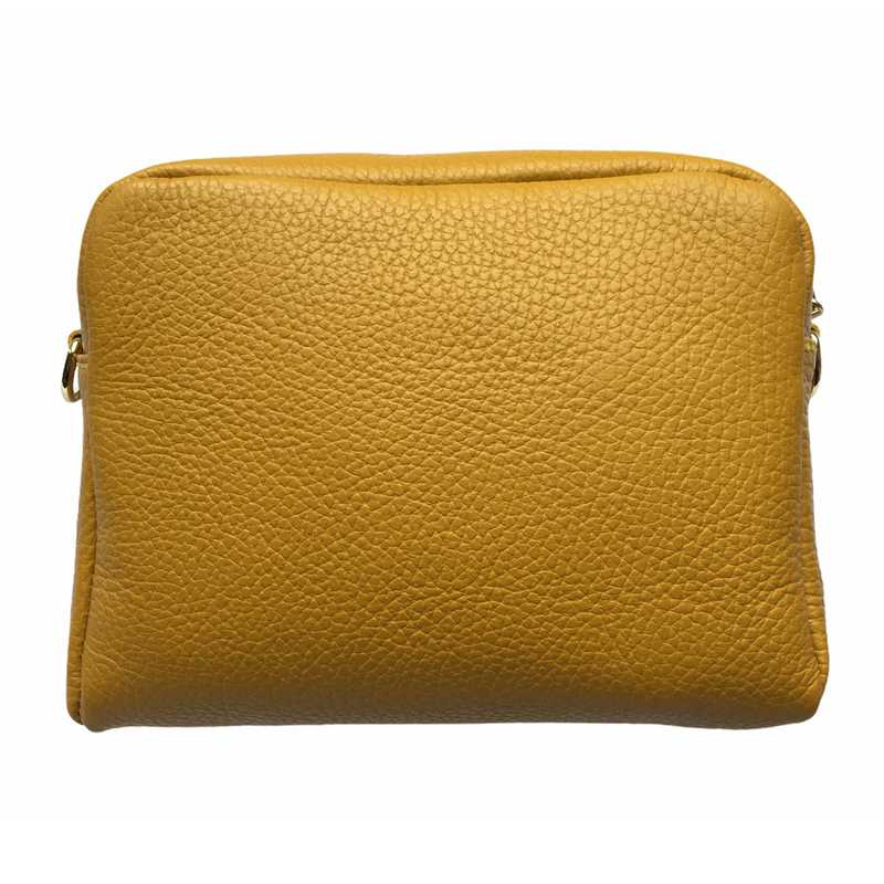 Italian Leather Box Bag Yellow front