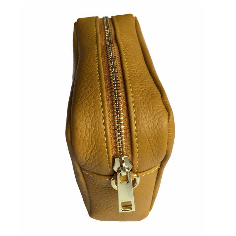 Italian Leather Box Bag Yellow side