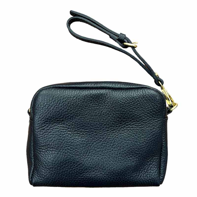 Italian Leather Box Bag in Navy PS439 back